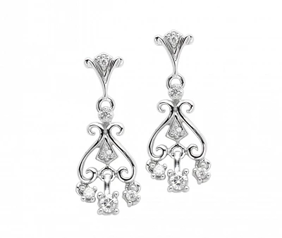 White Gold 0.25CTW Diamond Earrings