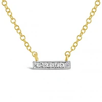 14K Yellow & White Gold Diamond Bar MeiraT Necklace