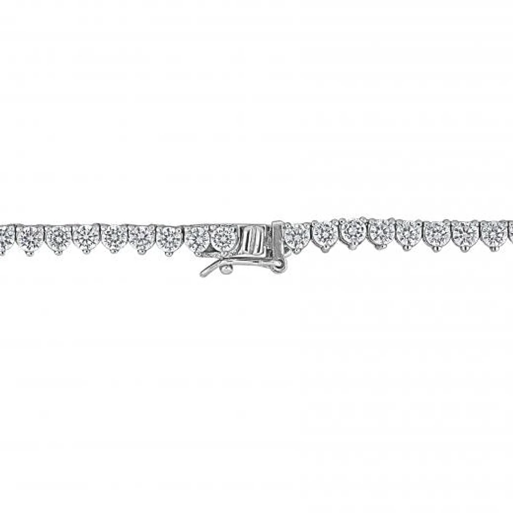 Sterling Silver Cubic Zirconia Tennis Necklace