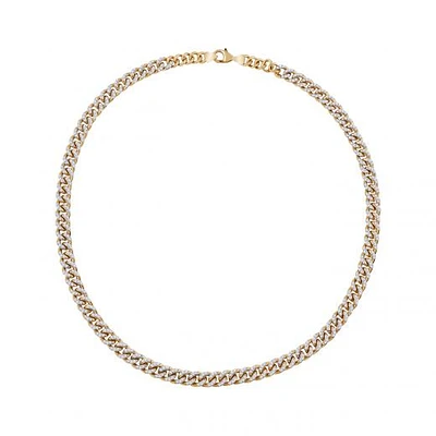 10K Yellow Gold 6.25CTW Diamond Cuban Chain