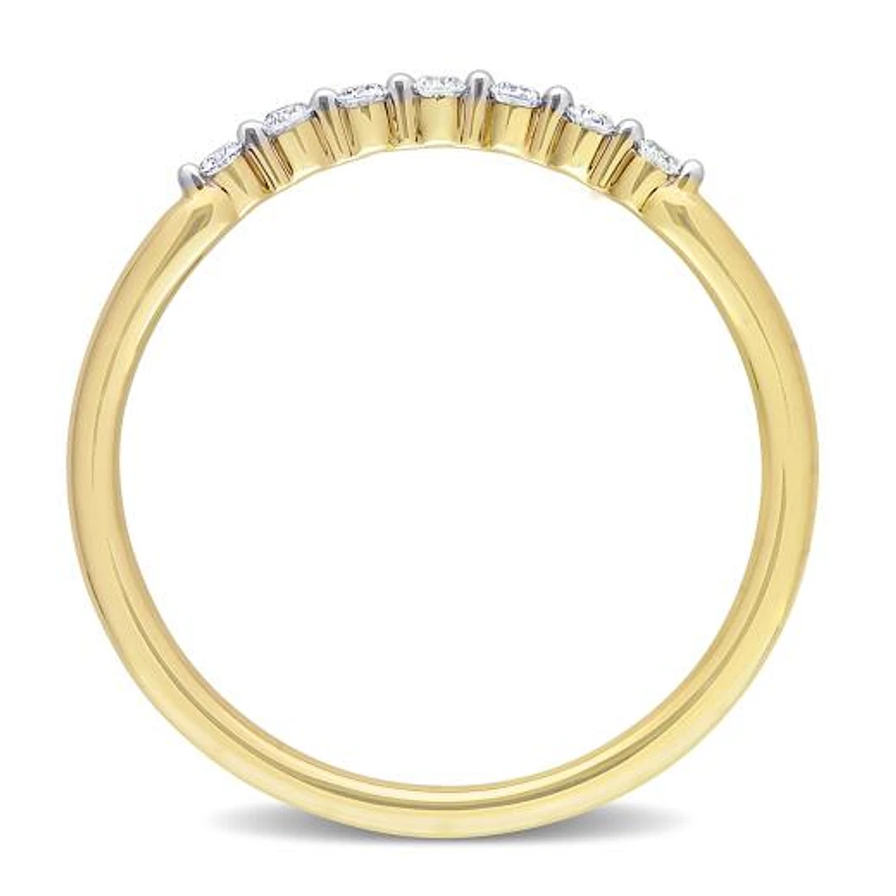 Julianna B 10K Yellow Gold 0.10CTW Diamond Stackable Ring