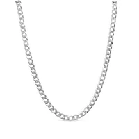 Sterling Silver 18" Pave Curb Chain