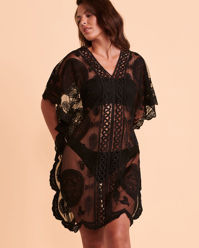 Mesh and Crochet Caftan