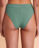 EUCALYPTUS GREEN Suzy Q Reversible High Waist Bikini Bottom