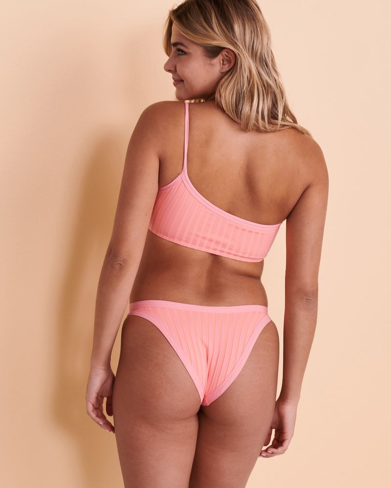 TWO TONE RIB Axel One Shoulder Bikini Top