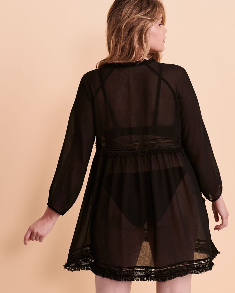 Long Sleeve Chiffon Caftan