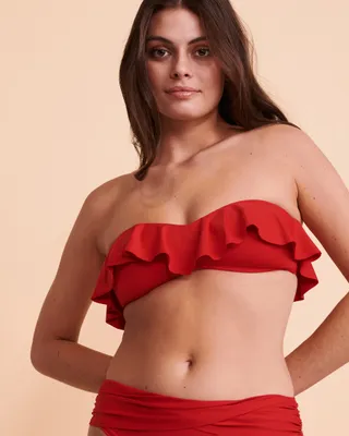 Haut de bikini bandeau à volants KORE