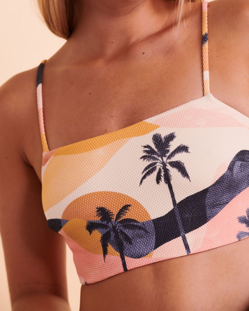 MELTING WAVES Crop Cami Bikini Top