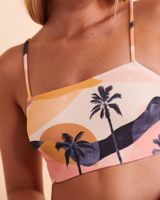 MELTING WAVES Crop Cami Bikini Top