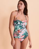 ZESTY TROPICAL Bandeau One-piece Swimsuit