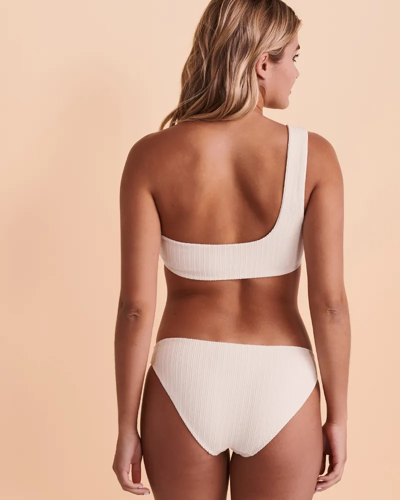 Haut de bikini bandeau une épaule TWIST RIB