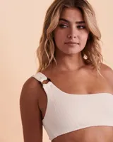 Haut de bikini bandeau une épaule TWIST RIB