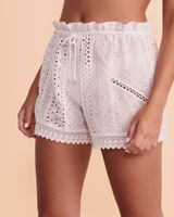 High Waist Eyelet Shorts