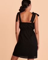 Eyelet Shoulder Tie Dress