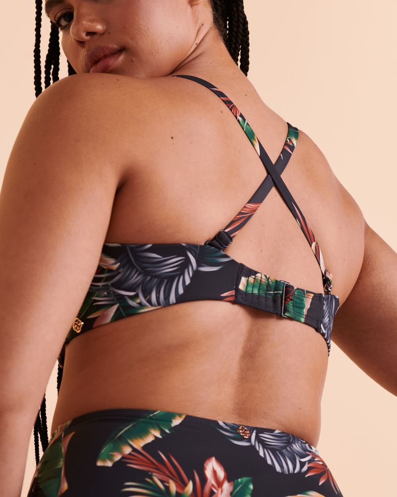 DARK JUNGLE D Cup Bandeau Bikini Top