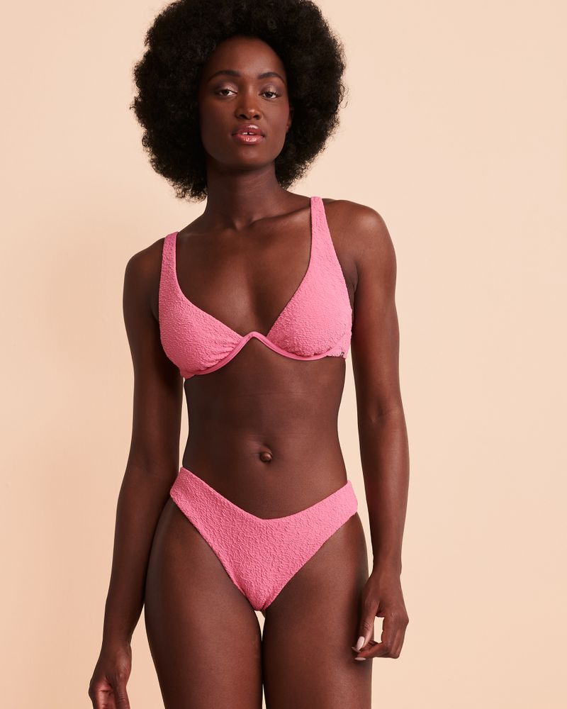 TEXTURED Thong Bikini Bottom