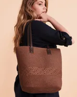 Sac en paille avec motif