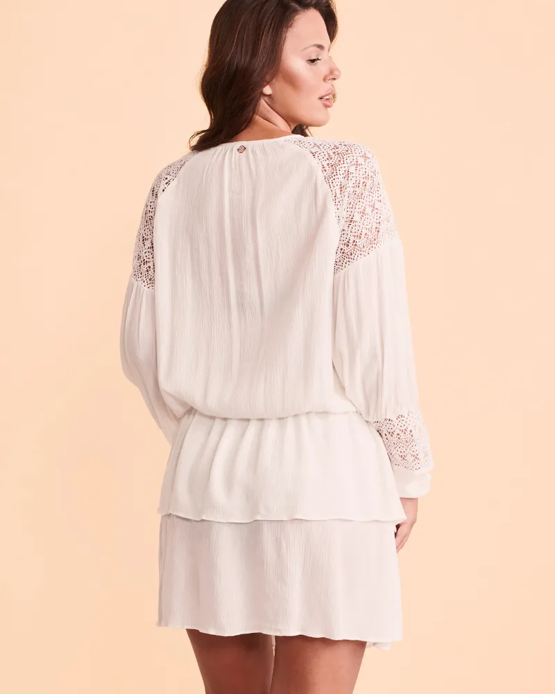 Robe manches longues crochet