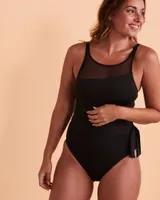 DON'T MESH WITH ME High Neck One-piece Swimsuit