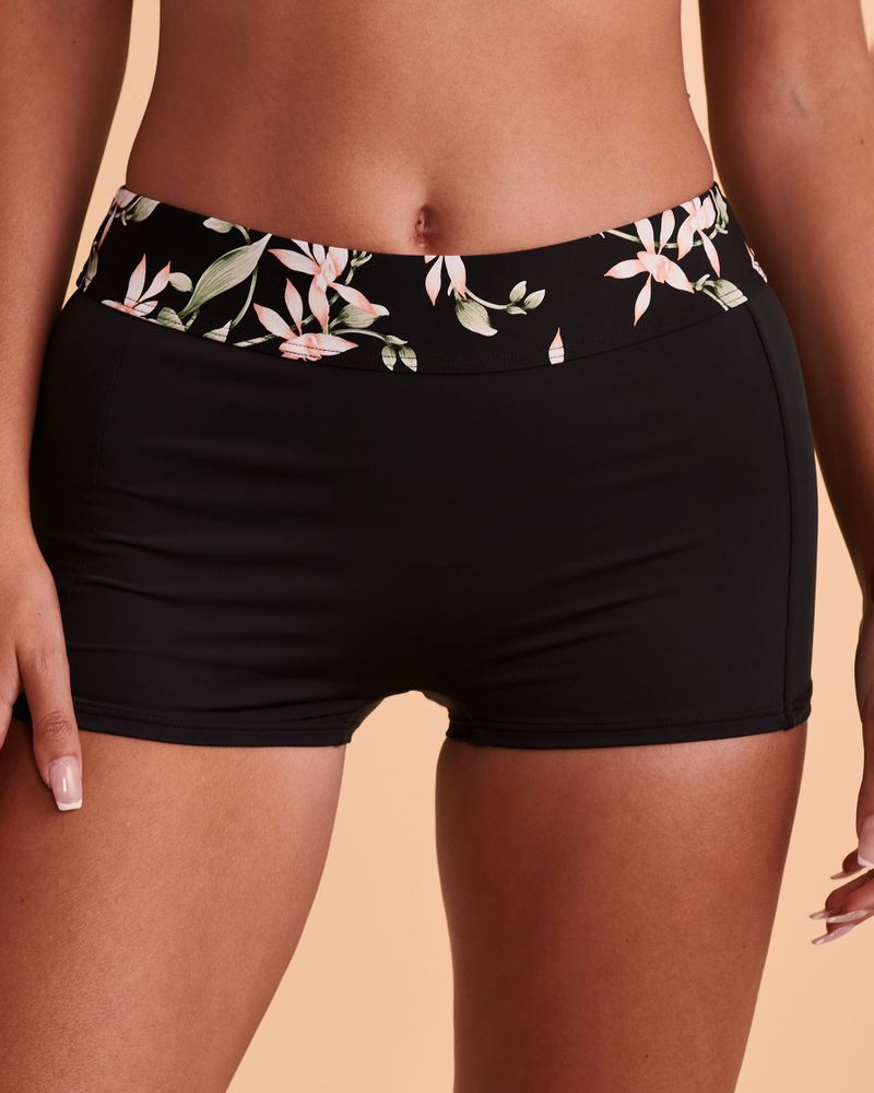 FLORAL WAVE Boyleg Bikini Bottom