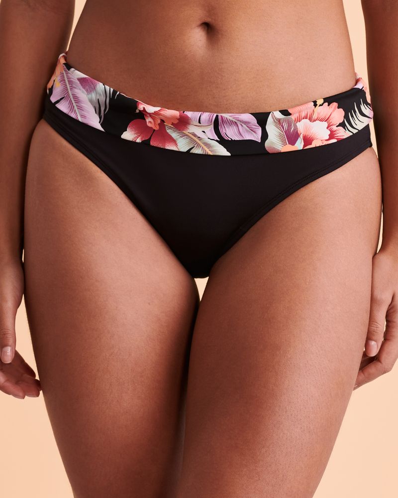 FLIRTATION Contrasting Waistband Bikini Bottom