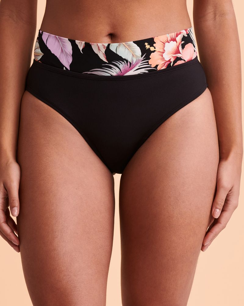 FLIRTATION Contrasting Waistband Bikini Bottom