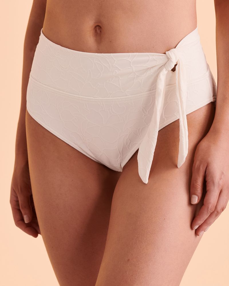 TEXTURED Folded Waistband Bikini Bottom