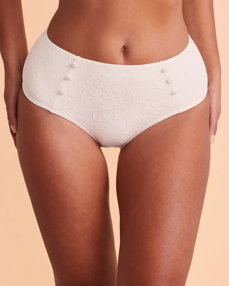 TEXTURED High Waist Bikini Bottom