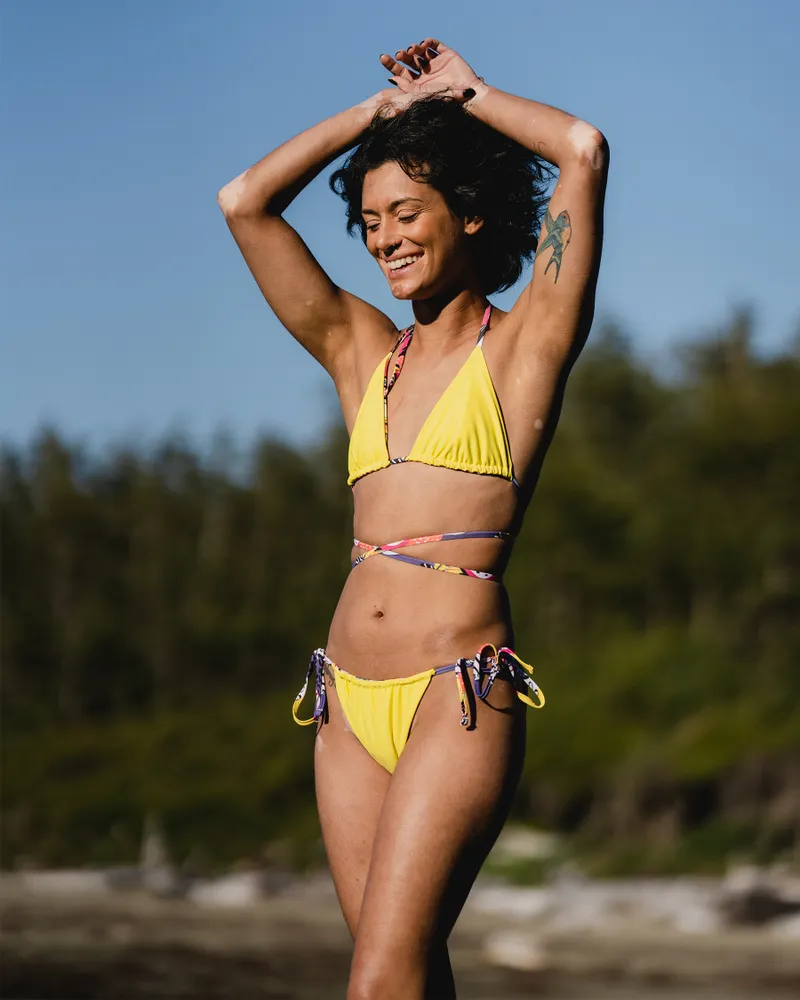SANTA THERESA Loulou Reversible Triangle Bikini Top
