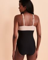 SOLID ESSENTIALS High Neck One-piece Swimsuit