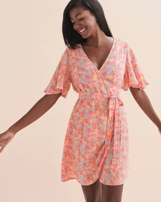 All For You 2 Mini Wrap Dress