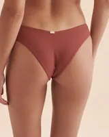 Textured Thong Bikini Bottom
