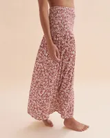 Floral Smoked Waist Maxi Skirt