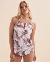 Fall Leaf High Neck Tankini Top