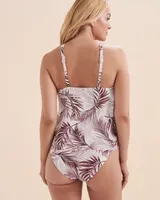 Fall Leaf High Neck Tankini Top