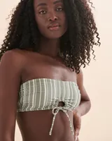 Textured STRIPES Bralette Bikini Top