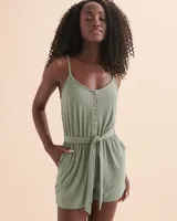 Ribbed Sleeveless Romper