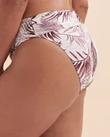 Fall Leaf V-Cut Pleated Bikini Bottom