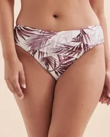 Fall Leaf V-Cut Pleated Bikini Bottom