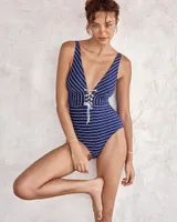 Shoreline Laced Front One-piece Swimsuit