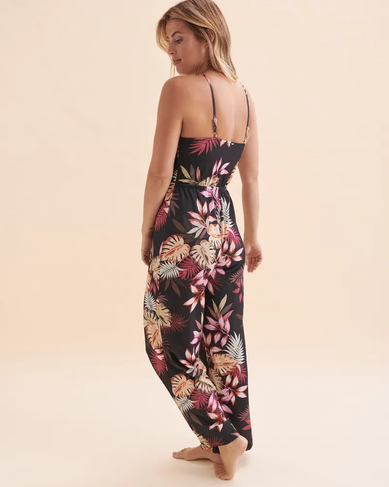 Tropic Illusion Plunge Jumpsuit