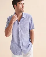 Linen Striped Short Sleeve Shirt