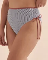 Nautical Stripes High Waist Bikini Bottom