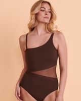 DON'T MESH WITH ME One Shoulder One-piece Swimsuit