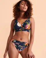 FLORAL ENCHANTMENT Folded Waistband Bikini Bottom