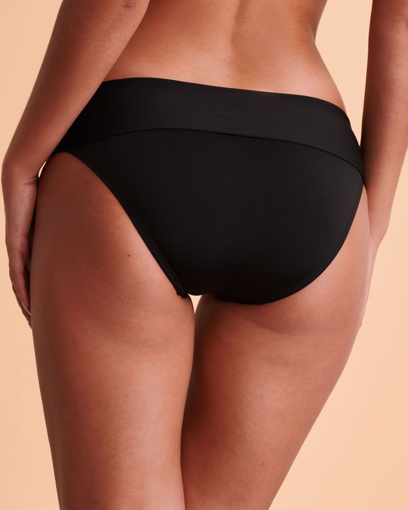 SOLID Folded Waistband Bikini Bottom