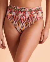 FREE SPIRIT Shirred High Waist Bikini Bottom