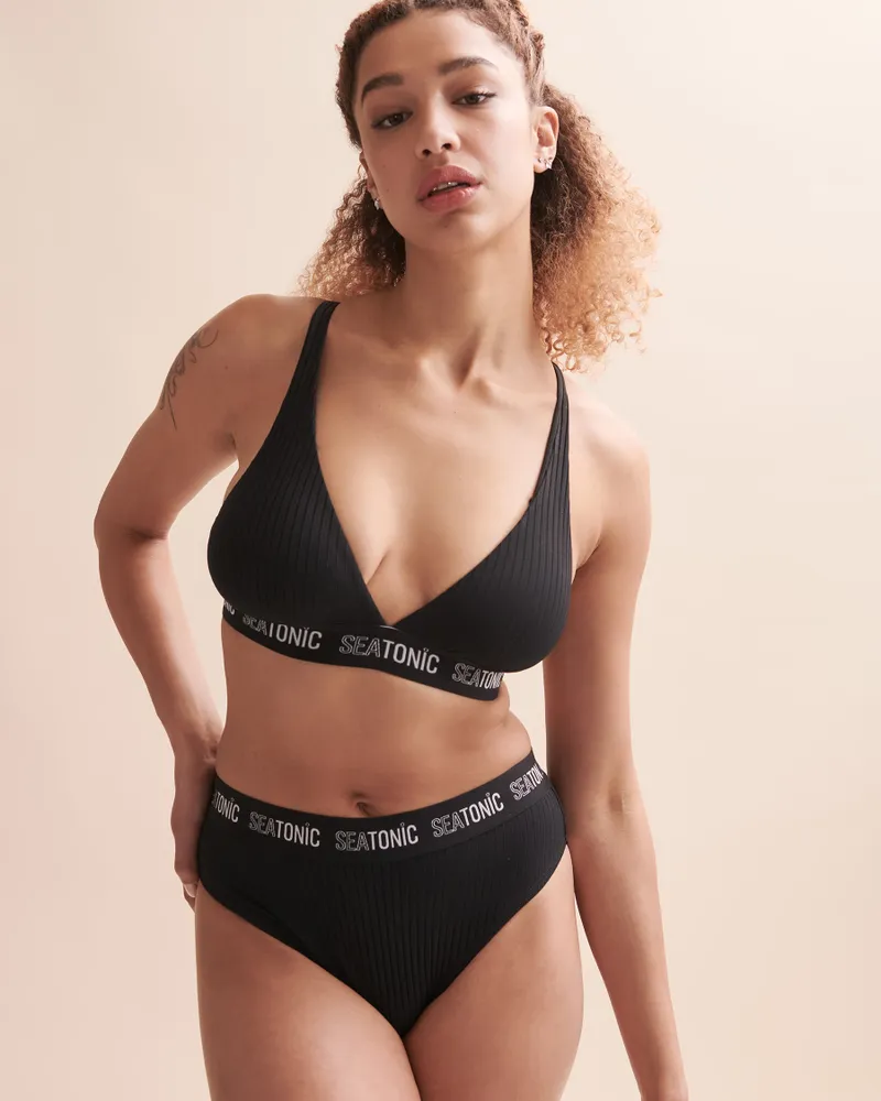 RIB High Waist Bikini Bottom
