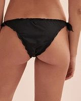 Bas de bikini noué aux hanches Jet Black