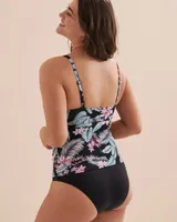 Tropical Plunge Tankini Top